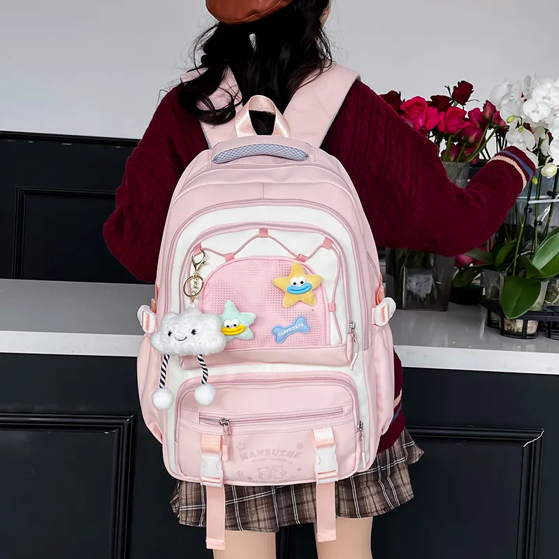 Alcohol Dragon Canvas Backpack Regular Women's Multicolor-19