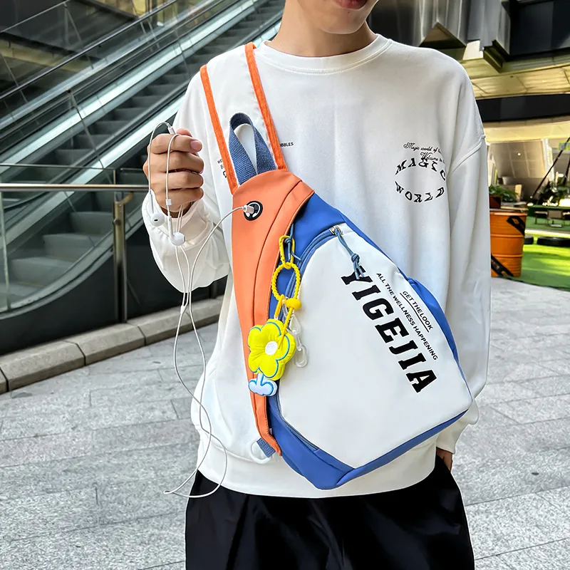 Alcohol Dragon Oxford Sling Bag Regular Unisex White Blue/White Green/Black/White-7