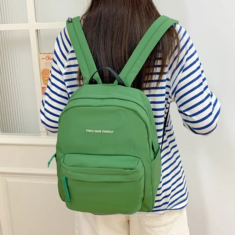 Alcohol Dragon Nylon Fabric Backpack Large Size Women's Multicolor-20