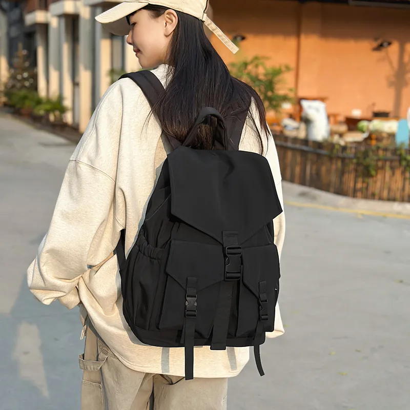 Alcohol Dragon Nylon Backpack Regular Unisex Multicolor-7