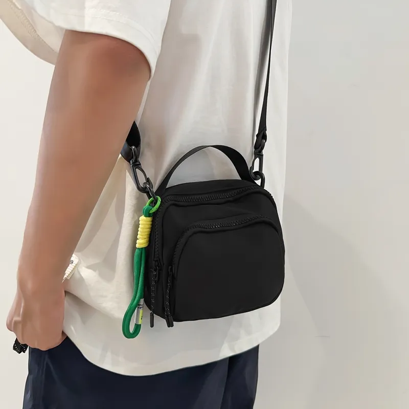 Alcohol Dragon Nylon Shoulder Bag, Crossbody Bag, Handbag Unisex Black/Green/Khaki/White/Orange-10