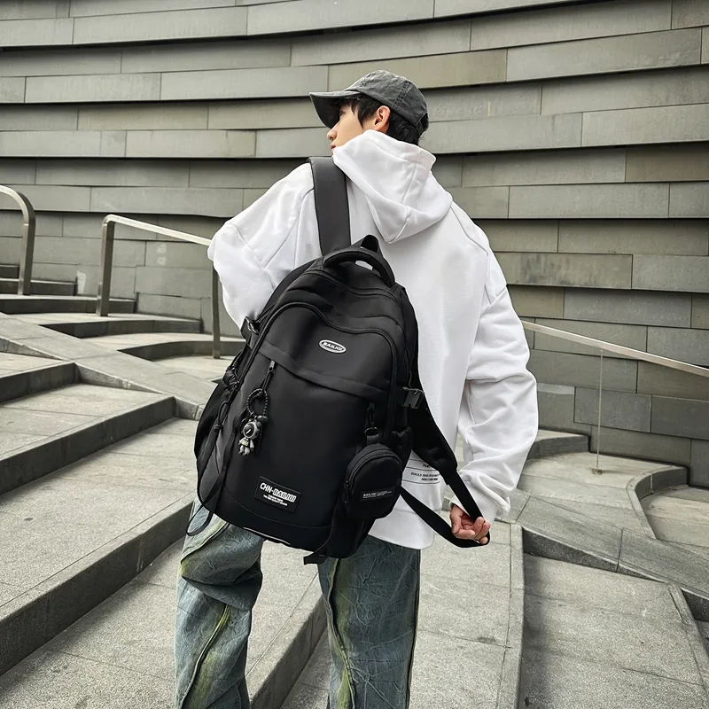 Alcohol Dragon Nylon Backpack Unisex Multicolor-6