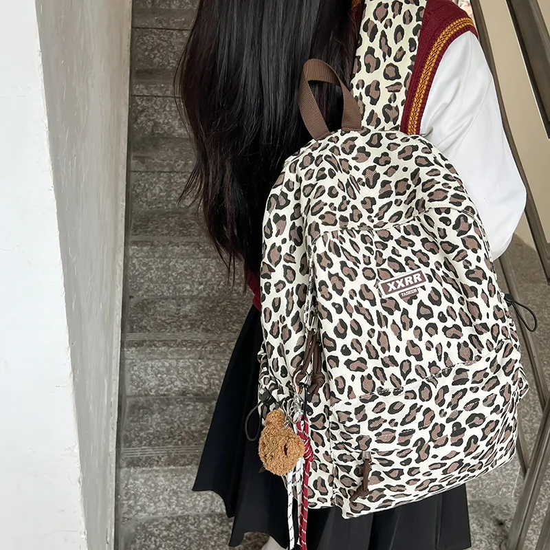 Alcohol Dragon Canvas Backpack Women's Multicolor-13