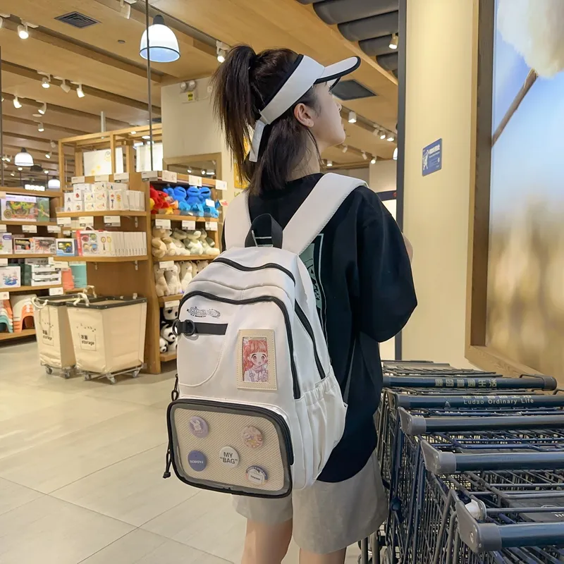 Alcohol Dragon Nylon Backpack Regular Women's Multicolor-16