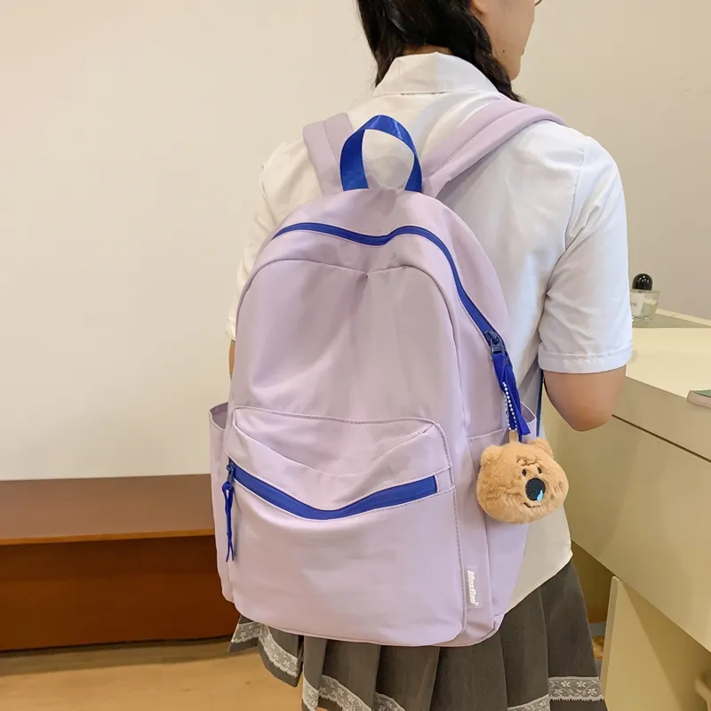 Alcohol Dragon Nylon Backpack Regular Unisex White/Yellow/Purple/Pink/Mint Green-19