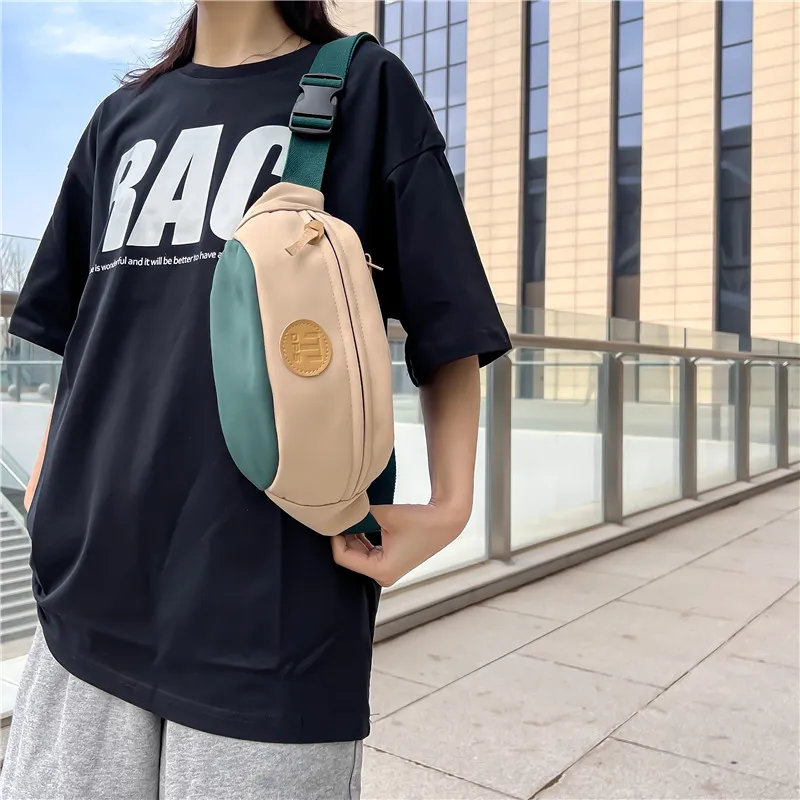 Alcohol Dragon Oxford Sling Bag Regular Unisex Light Gray/Khaki/Orange Red/Lake Green/Black-21