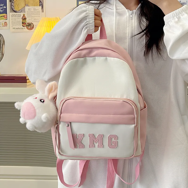 Alcohol Dragon Nylon Backpack Regular Unisex Pink/Blue/Black/Yellow/Green-13