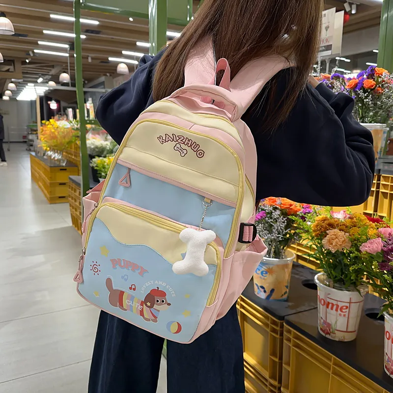 Alcohol Dragon Nylon Backpack Women's Multicolor-10