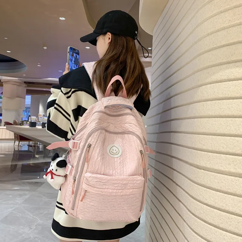 Alcohol Dragon Nylon Backpack Women's Multicolor-13