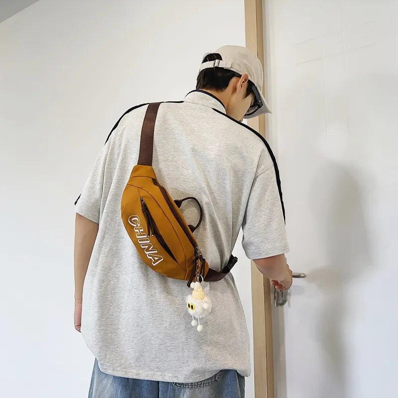 Alcohol Dragon Nylon Sling Bag Regular Unisex Brown/Green/Black/White-1