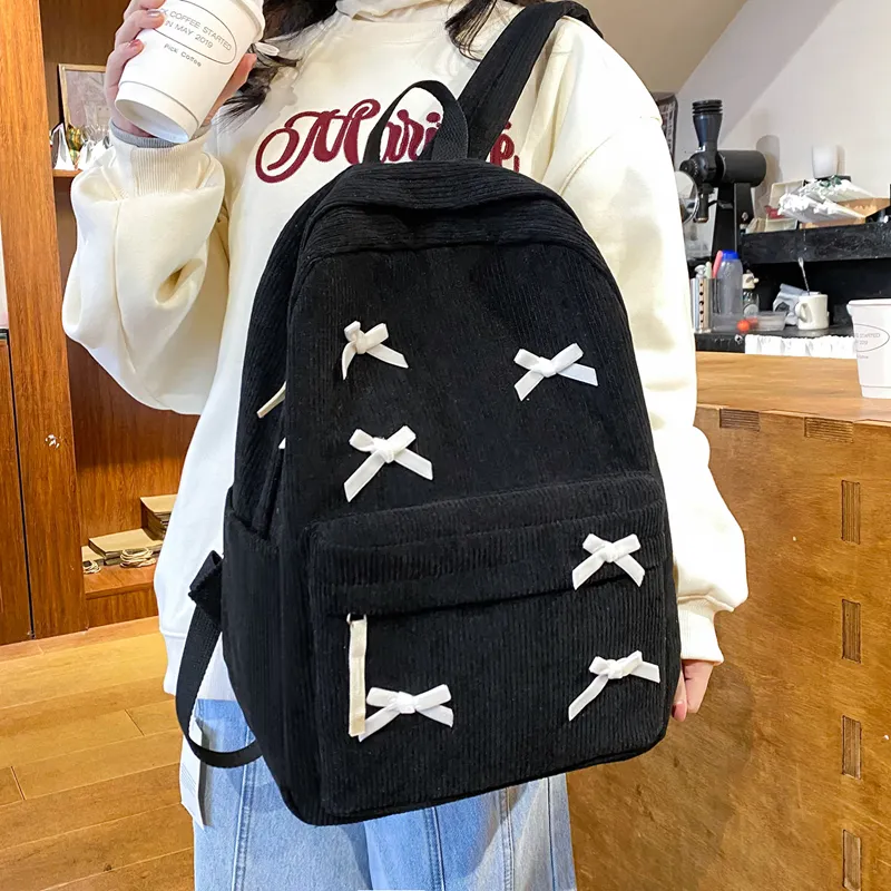 Alcohol Dragon Corduroy Backpack Women's Multicolor-8