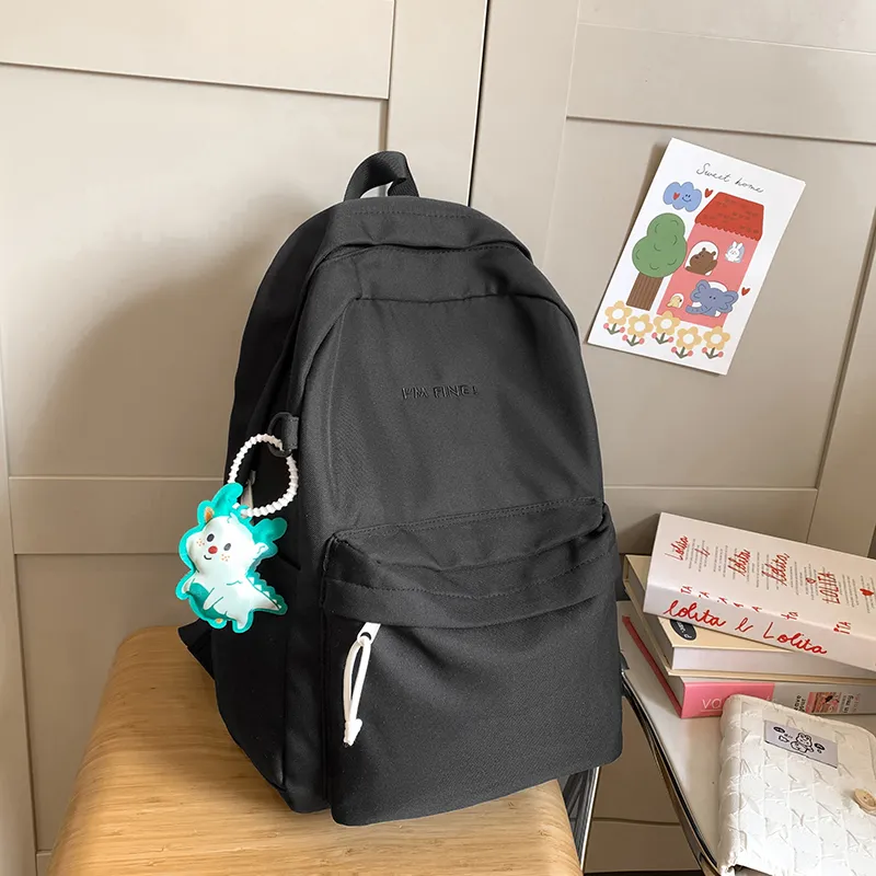 Alcohol Dragon Nylon Backpack Regular Women's Multicolor-1