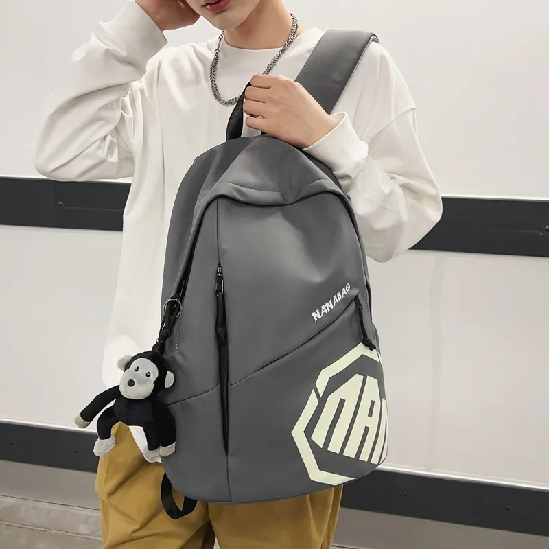 Alcohol Dragon Nylon Backpack Regular Unisex Multicolor-21