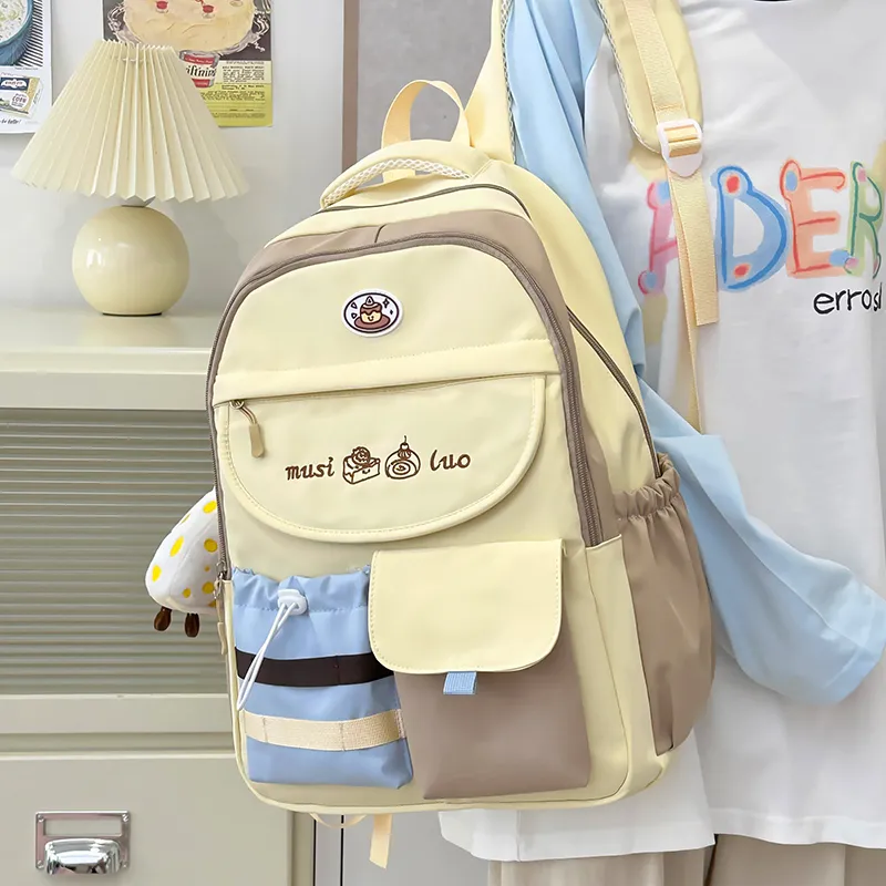Alcohol Dragon Nylon Backpack Regular Women's Multicolor-3