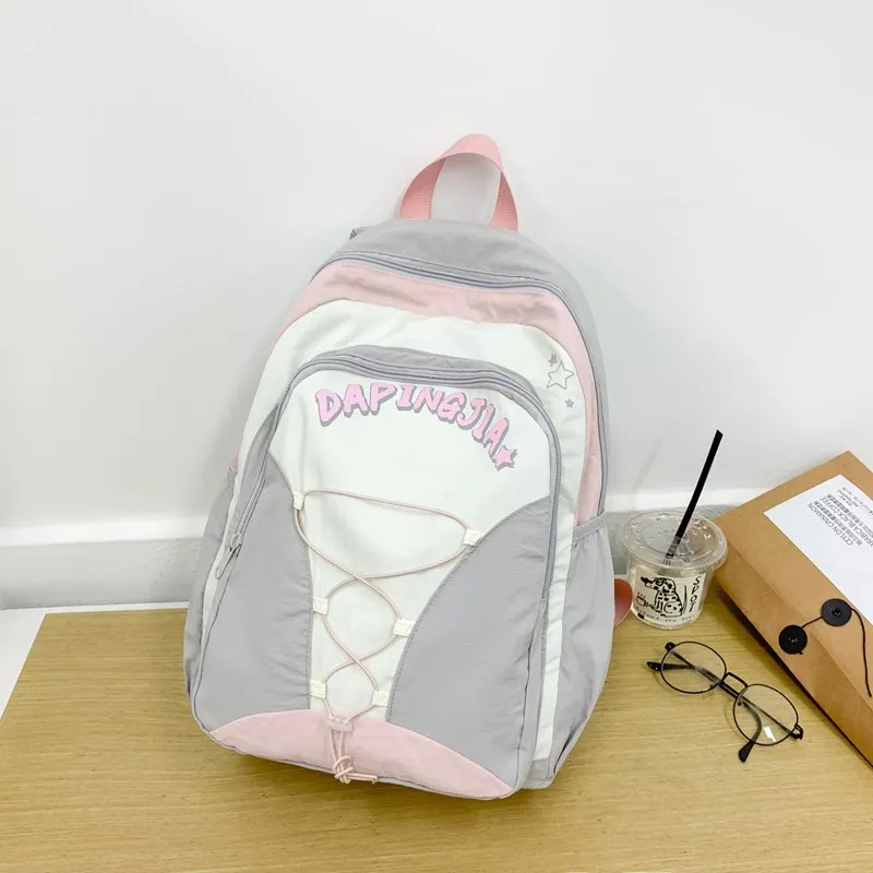 Alcohol Dragon Nylon Backpack Women's Multicolor-8