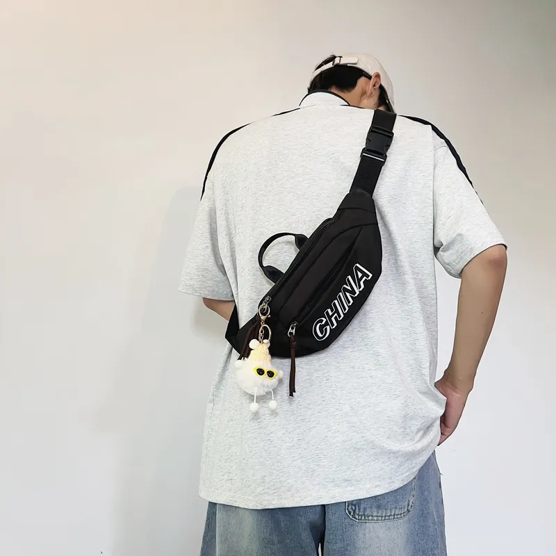 Alcohol Dragon Nylon Sling Bag Regular Unisex Brown/Green/Black/White-17