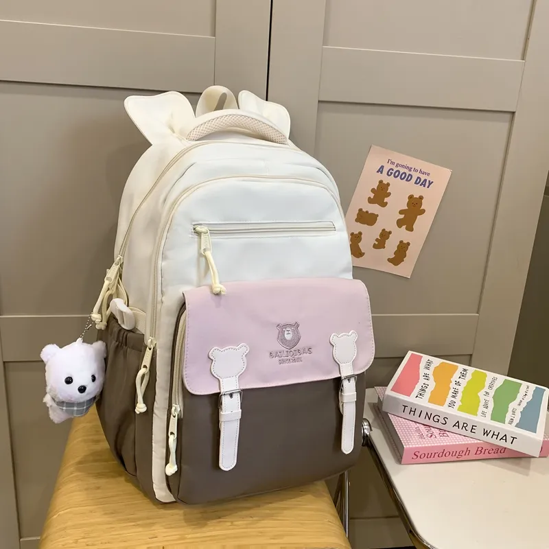 Alcohol Dragon Nylon Backpack Regular Women's Multicolor-10