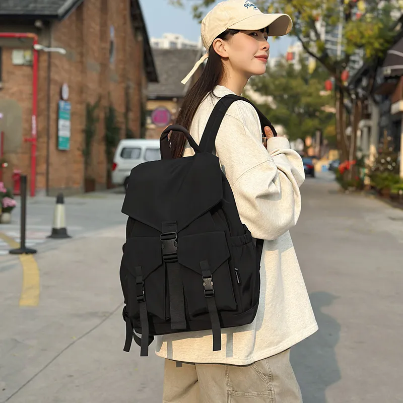 Alcohol Dragon Nylon Backpack Regular Unisex Multicolor-2