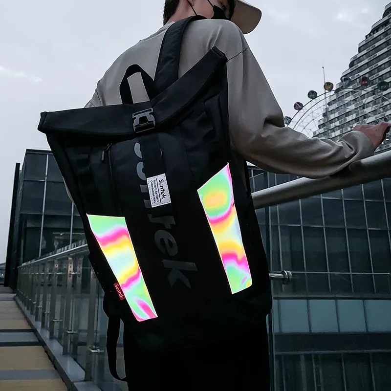 Alcohol Dragon Oxford Backpack Regular Unisex Black/Gray-8
