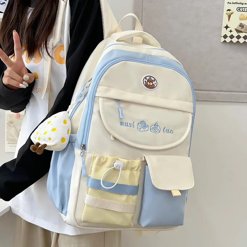 Alcohol Dragon Nylon Backpack Regular Women's Multicolor-19