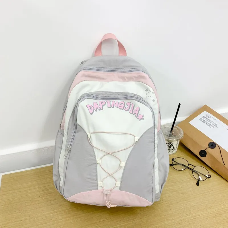 Alcohol Dragon Nylon Backpack Women's Multicolor-9