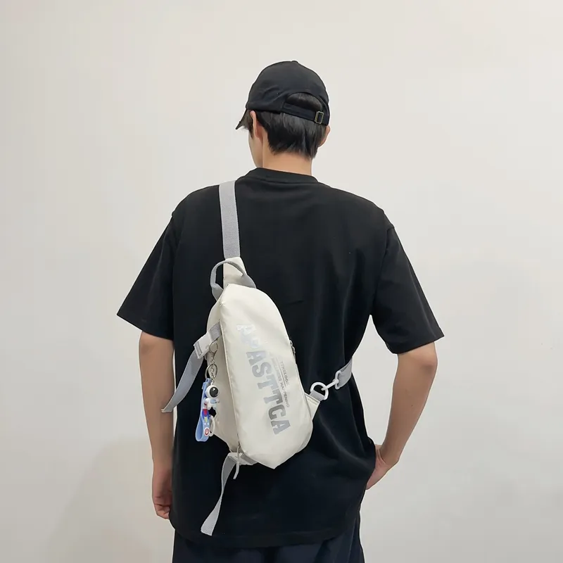 Alcohol Dragon Nylon Sling Bag Regular Unisex White Green/White Red/White Gray/Black-9
