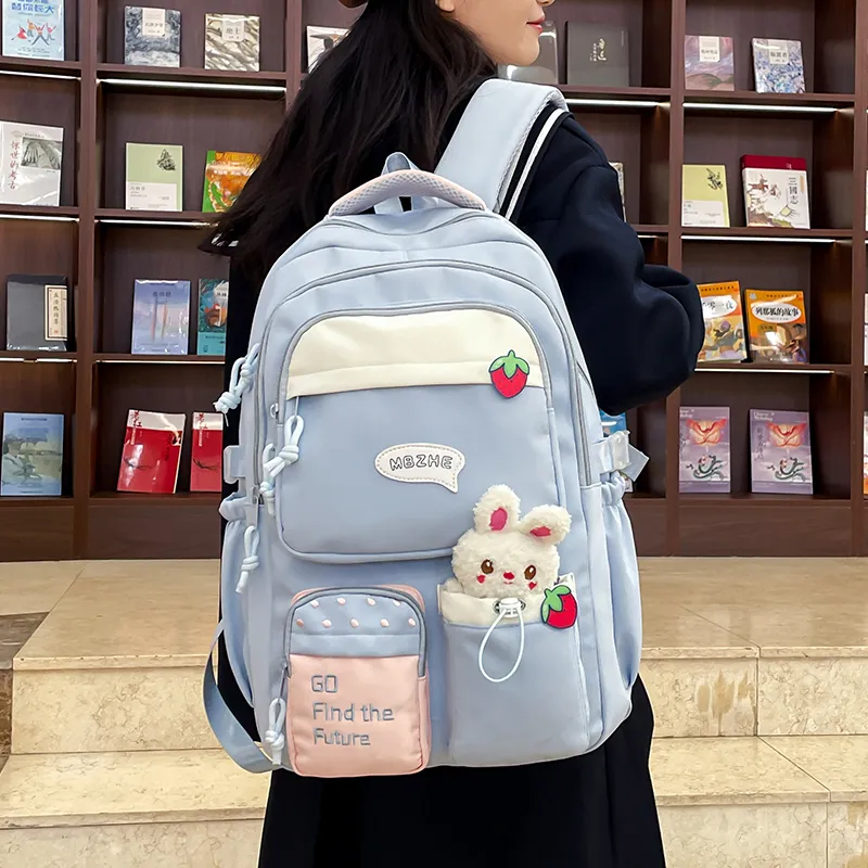 Alcohol Dragon Canvas Backpack Regular Women's Multicolor-21