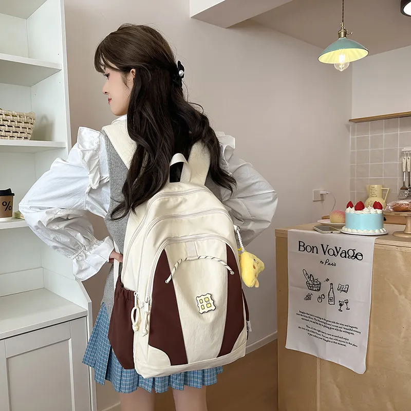 Alcohol Dragon Nylon Backpack Women's Multicolor-16