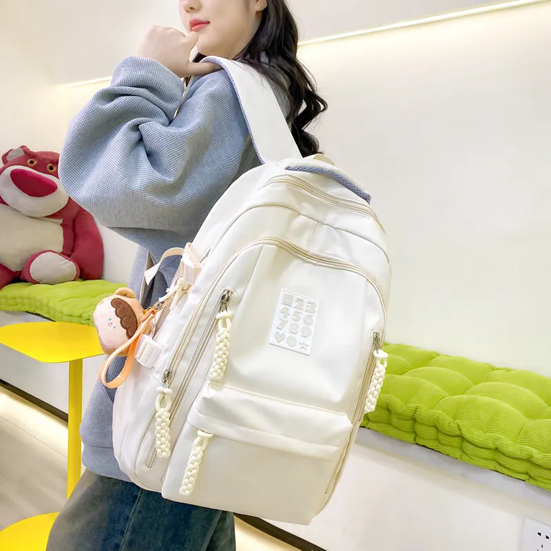 Alcohol Dragon Nylon Backpack Women's Multicolor-11