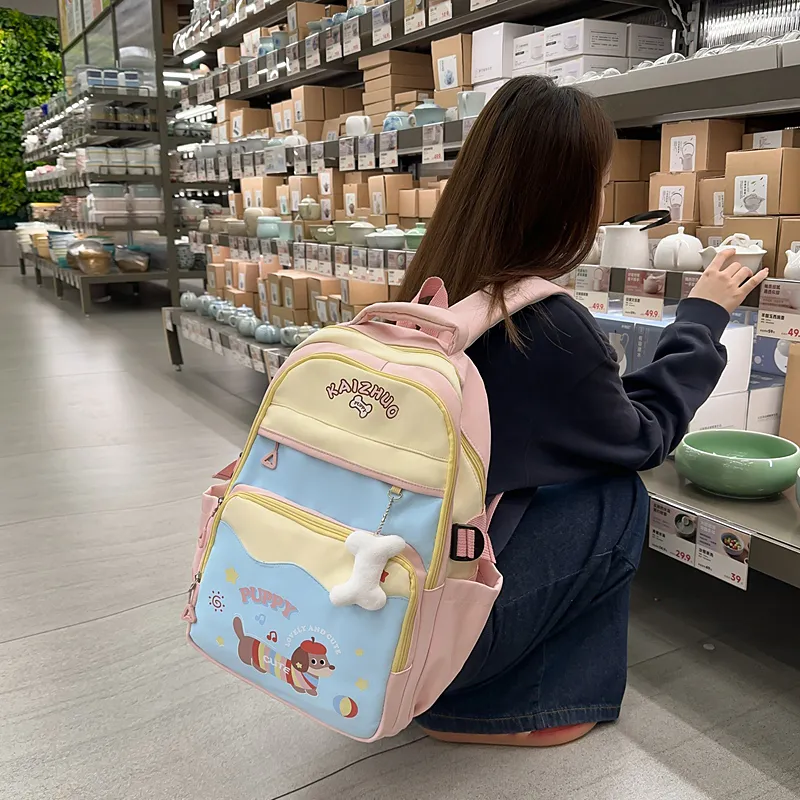 Alcohol Dragon Nylon Backpack Women's Multicolor-13