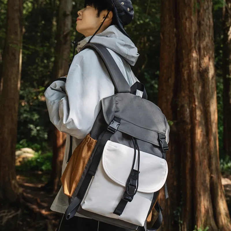 Alcohol Dragon Nylon Backpack Unisex Multicolor-15