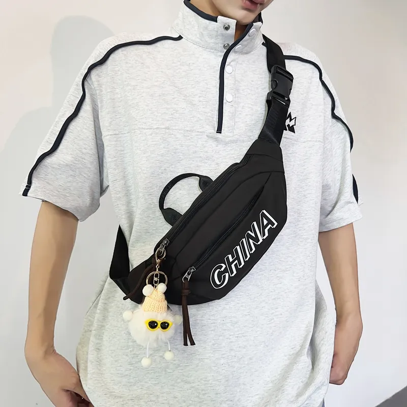 Alcohol Dragon Nylon Sling Bag Regular Unisex Brown/Green/Black/White-12