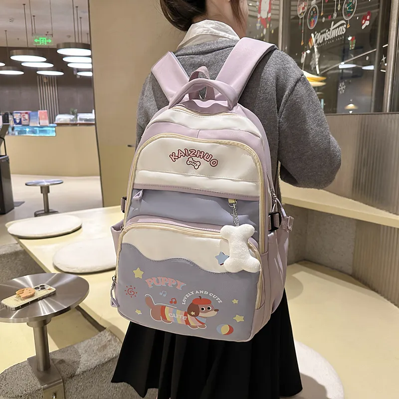 Alcohol Dragon Nylon Backpack Women's Multicolor-24