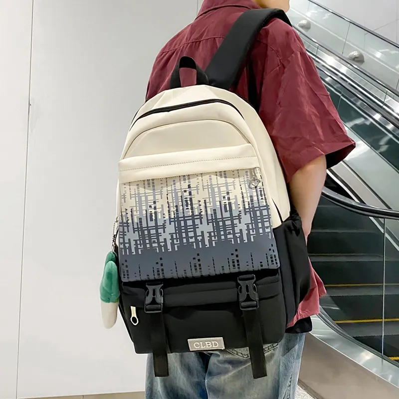 Alcohol Dragon Nylon Backpack Regular Unisex Black/Green Khaki Gray-11