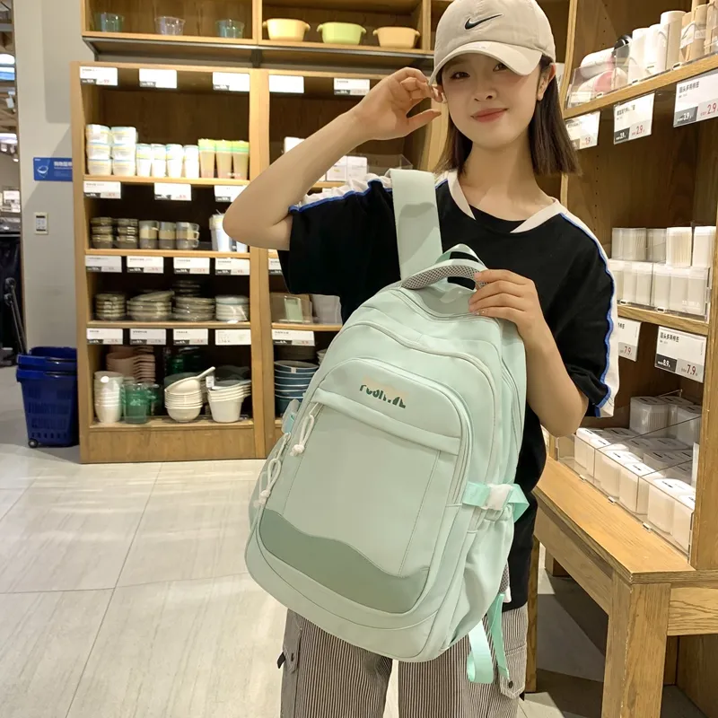 Alcohol Dragon Nylon Backpack Women's Multicolor-22