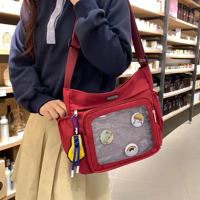 Alcohol Dragon Nylon With PVC Shoulder Bag, Crossbody Bag Unisex-7