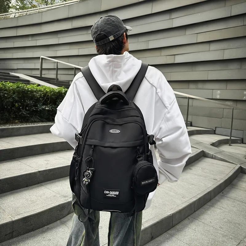 Alcohol Dragon Nylon Backpack Unisex Multicolor-5