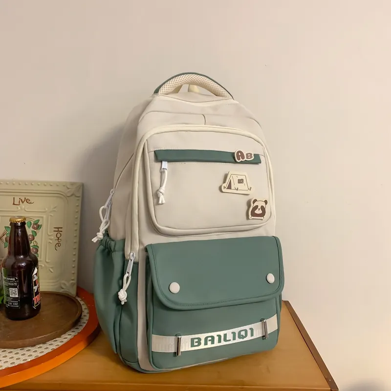 Alcohol Dragon Nylon Backpack Women's Multicolor-24