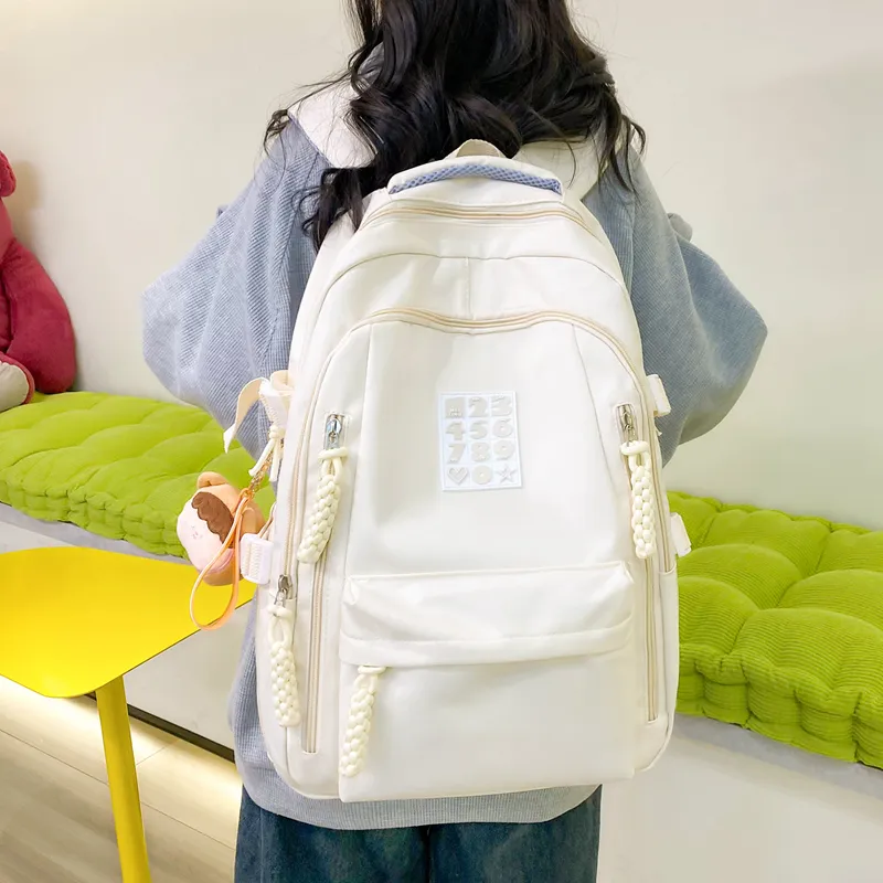Alcohol Dragon Nylon Backpack Women's Multicolor-8