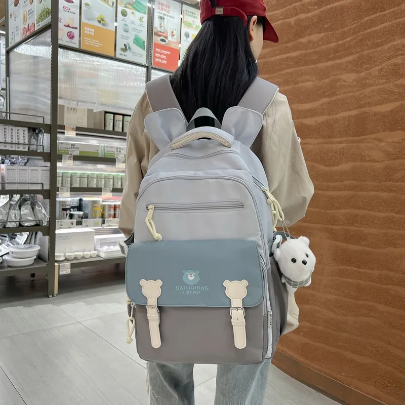 Alcohol Dragon Nylon Backpack Regular Women's Multicolor-23