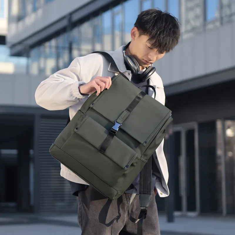Alcohol Dragon Nylon Backpack Men's Multicolor-8