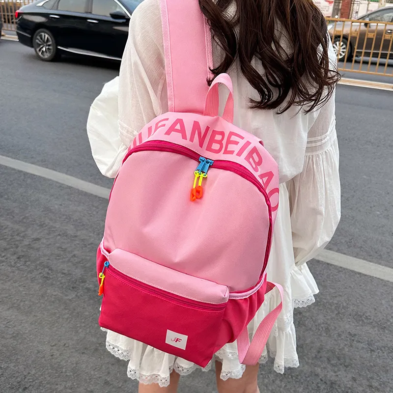 Alcohol Dragon Oxford Backpack Regular Unisex Fuchsia/Pink/Red/Blue-4