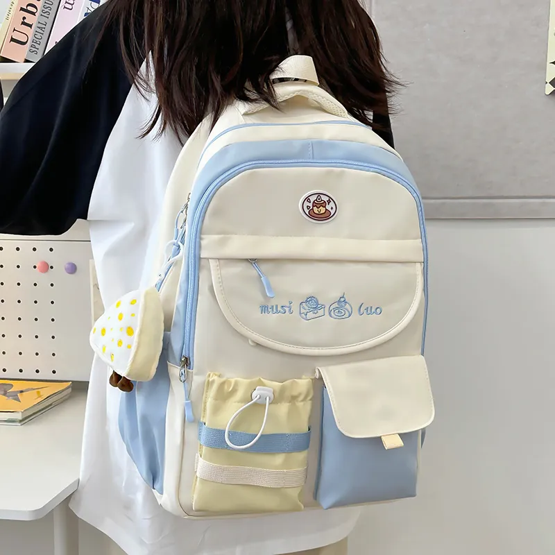 Alcohol Dragon Nylon Backpack Regular Women's Multicolor-17