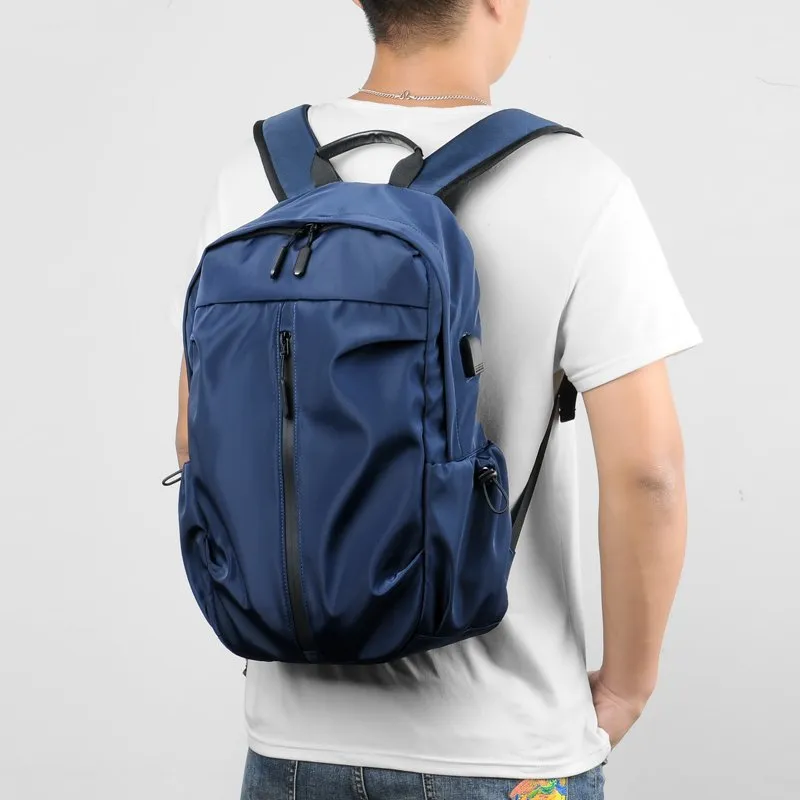 Alcohol Dragon Oxford Backpack Regular Unisex Black/Gray/Blue-12