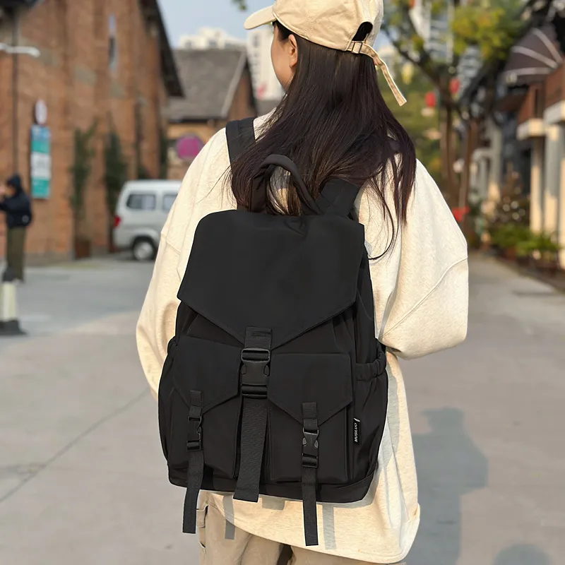 Alcohol Dragon Nylon Backpack Regular Unisex Multicolor-4