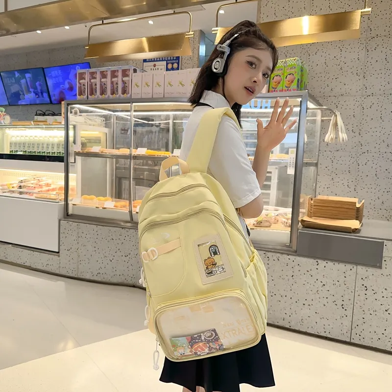 Alcohol Dragon Nylon Backpack Regular Women's Multicolor-30