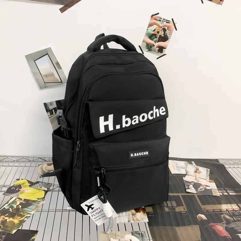Alcohol Dragon Nylon Backpack Unisex Multicolor-1