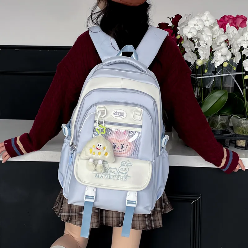 Alcohol Dragon Canvas Backpack Regular Women's Multicolor-17