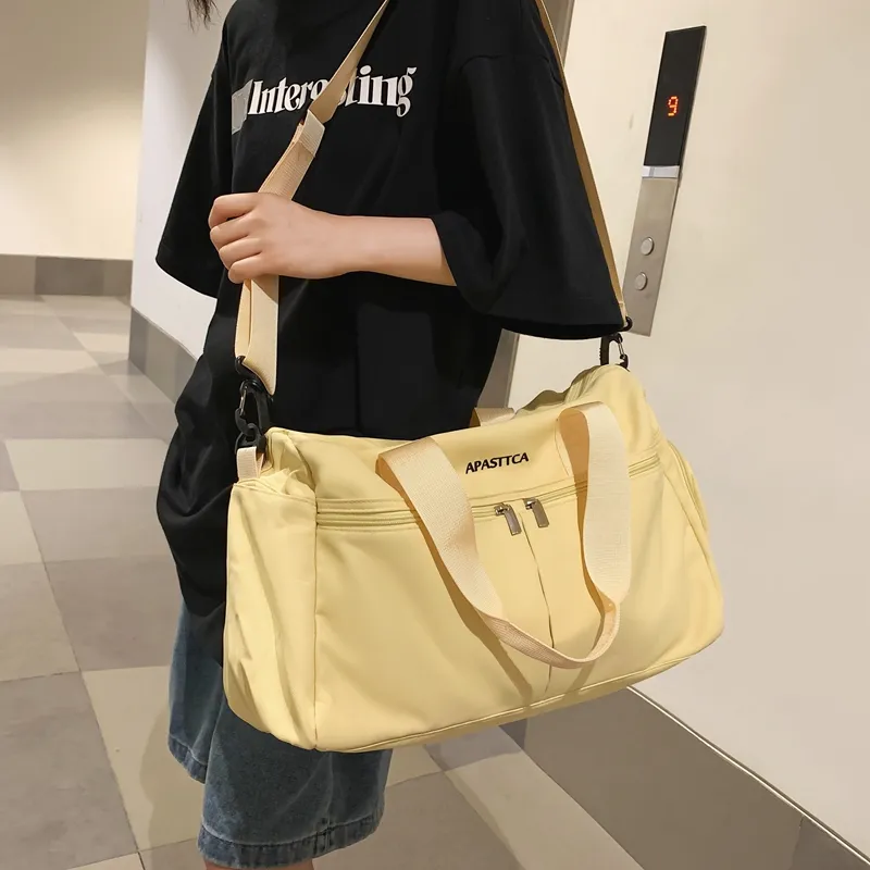 Alcohol Dragon Nylon Travel Bag Regular Unisex Black/White/Blue/Yellow-9