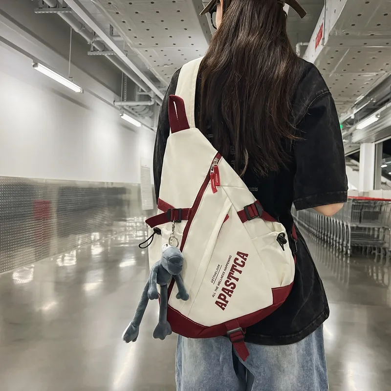 GOBLIN SHARKS 1759 Nylon Crossbody Bag Regular Unisex Black/Red/Green/Gray-27